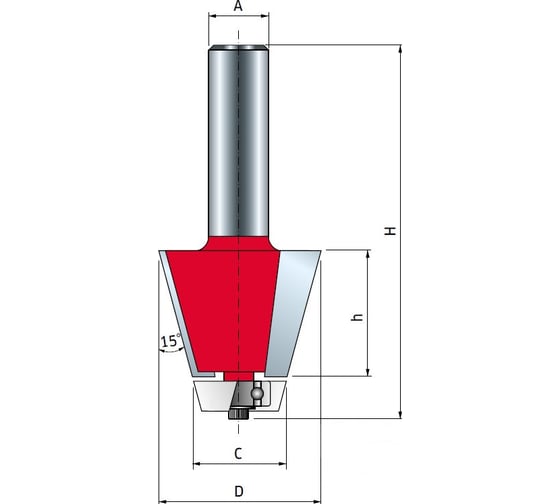 Изображение товара Фреза фасочная по Кориану (35.6х25.4 мм; хвостовик 12 мм) FREUD PRO 85-00912
