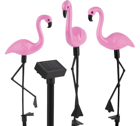 Изображение товара Садовый светильник на солнечной батарее ЭРА ERADF008-06 пластик, 3 шт. 52.5 см Б0038501