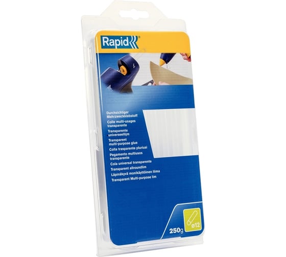 Изображение товара Стержень клеевой универсальный (12х190 мм; 250 г) RAPID 40107949