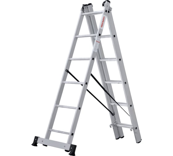 Изображение товара Трехсекционная лестница Новая Высота 3х6 ступеней 1230306