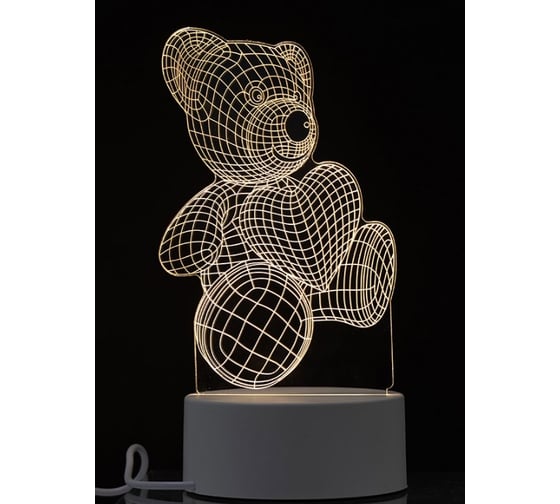 Изображение товара Декоративный светильник ENERGY en-nl 21 3d медвежонок 106252