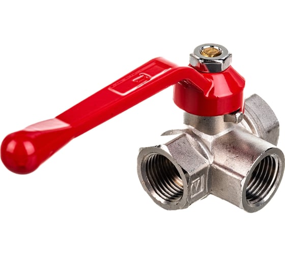 Изображение товара Шаровой трехходовой кран VALTEC тип Т 1/2 вн.-вн.-вн. VT.361.N.04