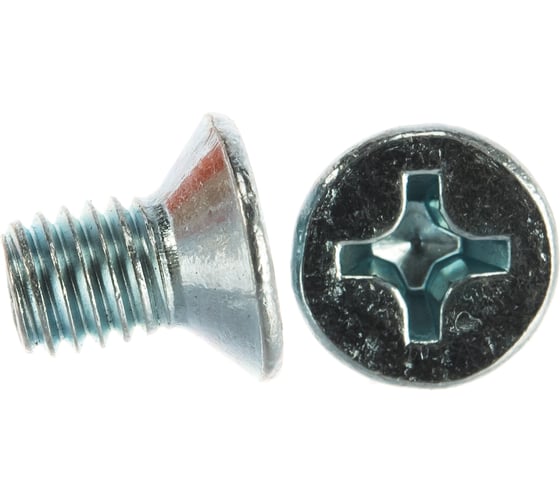 Изображение товара Винт с потайной головкой Саморезик 6х10 оцинк. DIN 965, 450 шт. DIN965-6х10-450