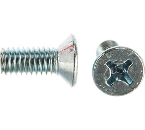 Изображение товара Винт с потайной головкой Саморезик 6х15 оцинк. DIN965, 350 шт. DIN965-6х15-350