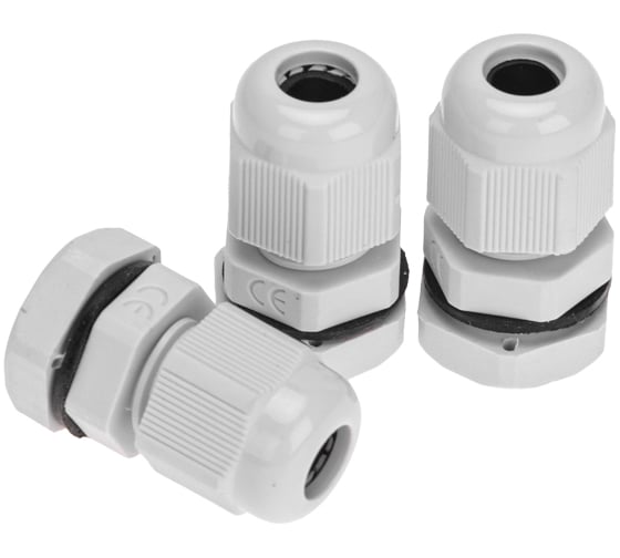 Изображение товара Кабельный ввод REXANT pg-7 (3,5-6мм) серый, комплект (3 шт/уп) 07-8007-A3