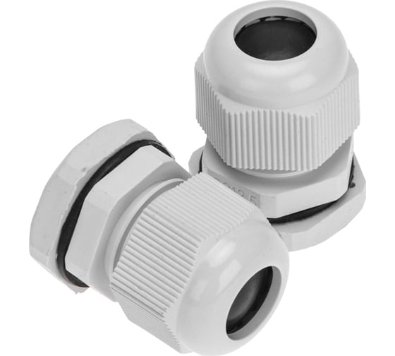 Изображение товара Кабельный ввод REXANT pg-13,5 (6-12мм) серый, комплект (2 шт/уп) 07-8013-A2