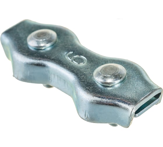 Изображение товара Зажим-соединитель троса Саморезик DUPLEX плоский D6 мм, 20 шт. ZD-D6-1