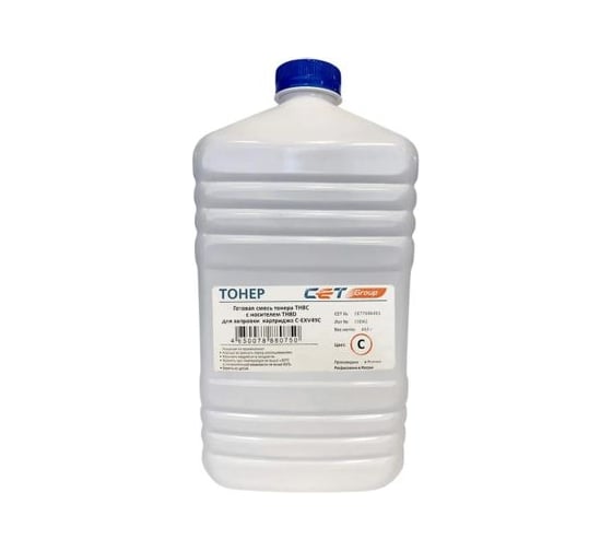 Изображение товара Тонер CET TF8C/TF8D 7496-463 голубой бутылка 463 г в комплекте девелопер Canon C3325i/3330i/3320 1218138