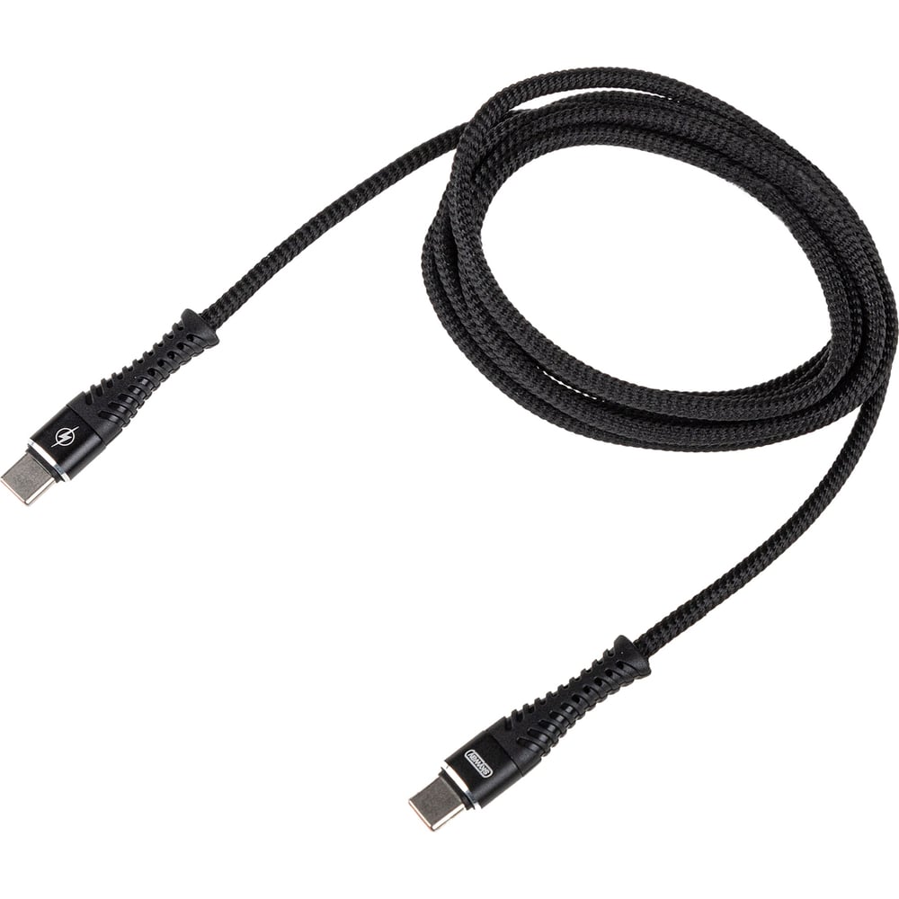 Изображение товара Кабель SKYWAY Type-C - Type-C 27W 2м мягкий черный оплетка