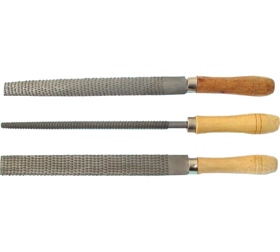 Изображение товара Набор рашпилей из 3шт. CNIC 200мм с деревянной ручкой 3141