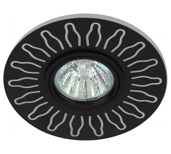 Изображение товара Светильник ЭРА DK LD31 BK декор cо светодиодной подсветкой MR16, 220V, max 11W, черный Б0036499