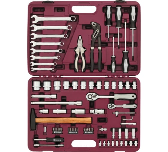 Изображение товара Универсальный набор инструмента 77 предметов Thorvik 43556, 43497 DR UTS0077/12 52803 052803