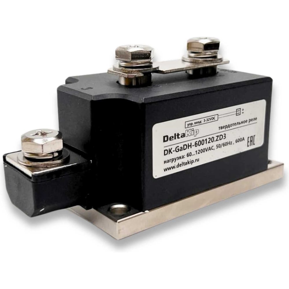 Изображение товара Твердотельное однофазное реле DELTAKIP DK-GaDH-600120.ZD3 600А 3-32VDC