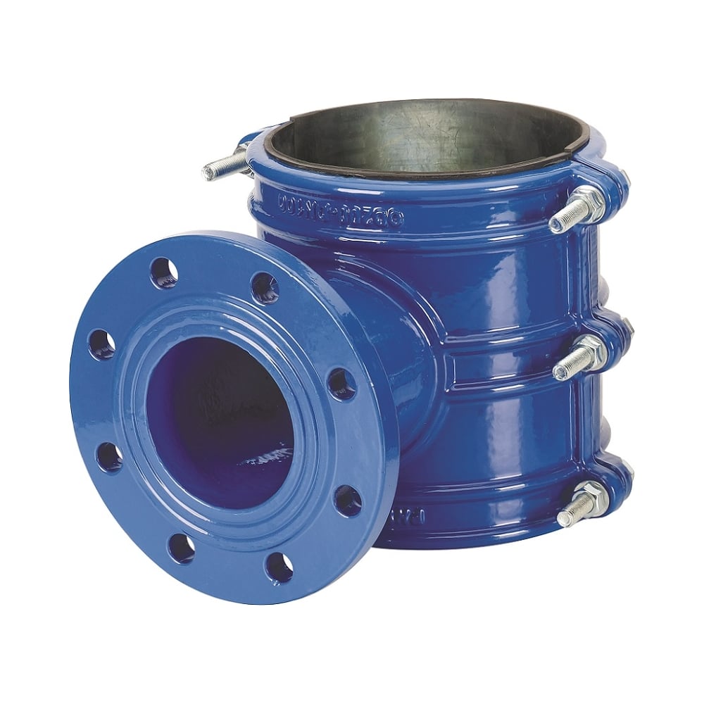 Изображение товара Двусоставной фланцевый отвод для пэ/пвх АТКА ду100x160, чугун, DN100-160