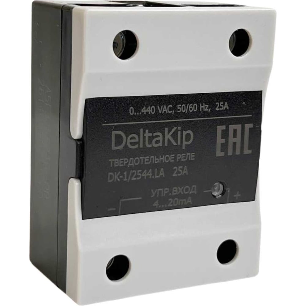 Изображение товара Однофазное твердотельное реле DeltaKip DK1-2544.LA 25А 4-20А монтаж винтовой