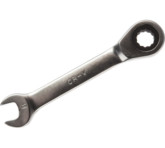 Изображение товара Комбинированный трещоточный укороченный ключ AV Steel 8мм шт AV-315308