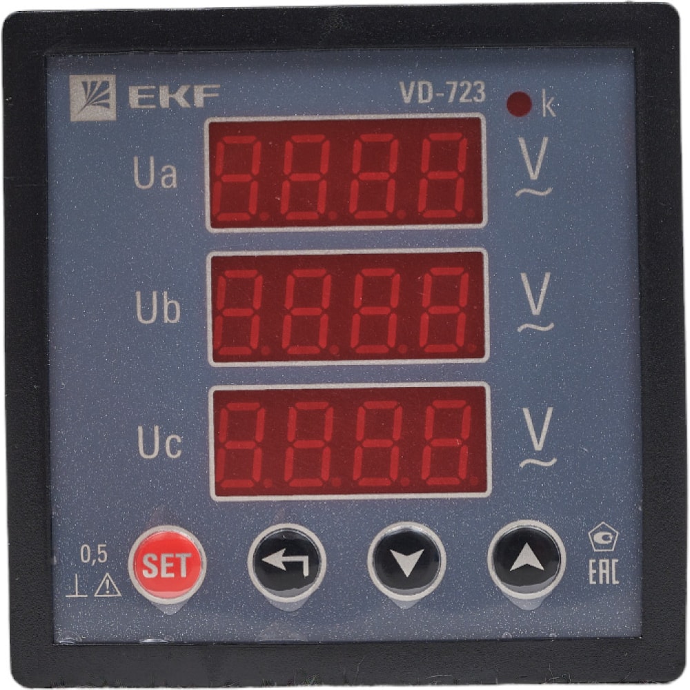Цифровой вольтметр на панель EKF