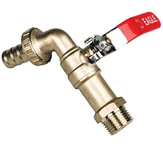 Изображение товара Сливной шаровой кран BYR PEX н.р. 1/2", с патрубком для присоединения шланга 9610