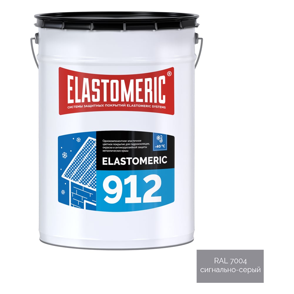 Изображение товара Жидкая гидроизоляция Elastomeric Systems elastomeric 912 сигнально-серый 20 кг