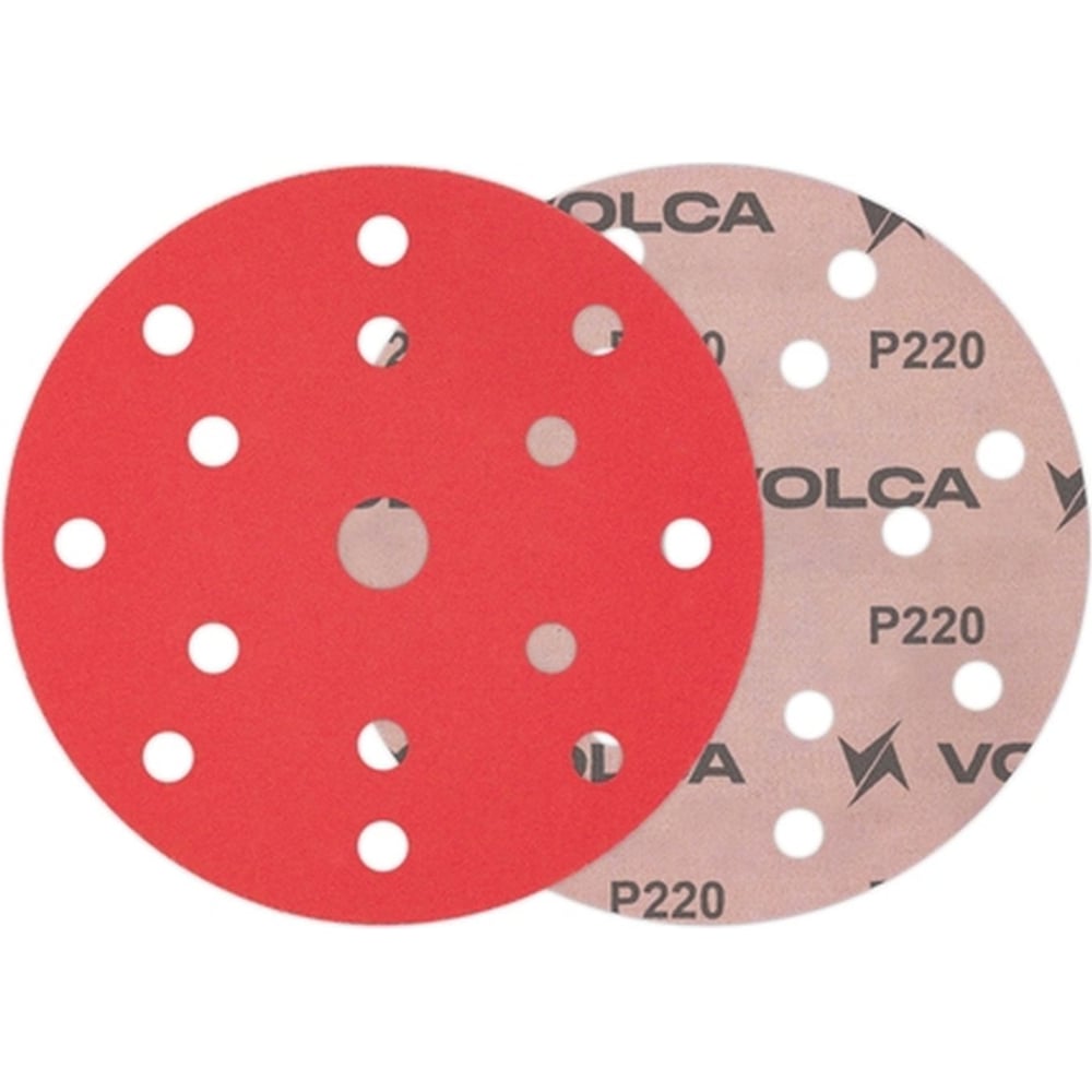 Изображение товара Шлифовальный диск ONYX 150 мм 15 отверстий 220 зернистость 50 шт VOLCA