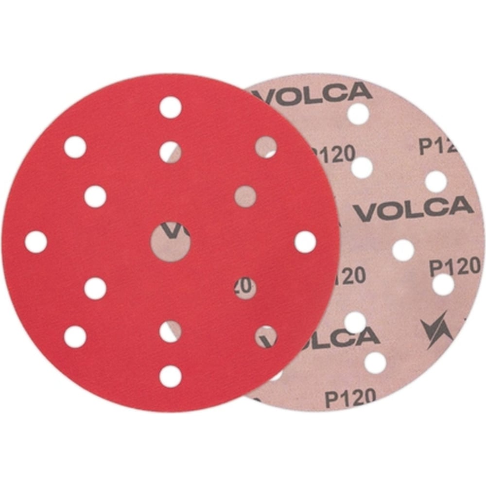 Изображение товара Диск шлифовальный ONYX 150 мм 15 отверстий 120 зернистость 50 шт VOLCA