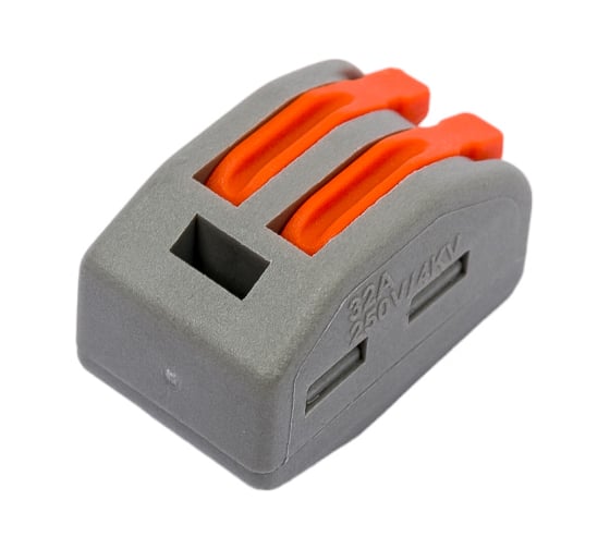 Изображение товара Универсальная клемма НЗЭТК СМК 222-412, 2-проводная серая 0.08-2.5/4 мм² упаковка 50 шт. smk-222-412