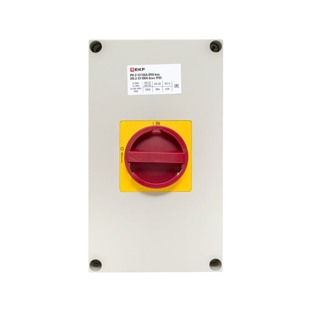 Изображение товара Кулачковый переключатель EKF ПК-2-13 100А 3P ВКЛ-ВЫКЛ IP65 с блокировкой