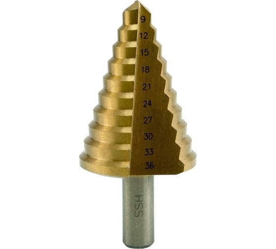 Изображение товара Сверло ступенчатое 9-36 мм, 10 ступеней P.I.T. AMED09-0936