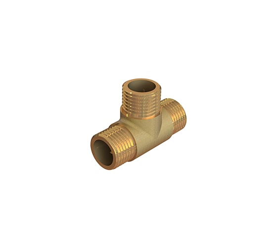 Изображение товара Тройник ELSEN Metalit ННН, 1/2", 1/2", 1/2", латунь, равнопроходной EBF06.12