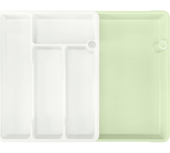 Изображение товара Лоток для столовых приборов Phibo раздвижной, 373x287x49 мм, светло-серый 434231830