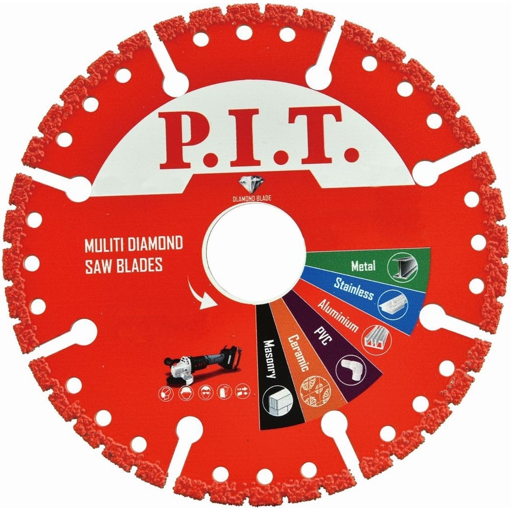 Изображение товара Диск алмазный сегментный P.I.T. 125x22.2 мм для резки металла
