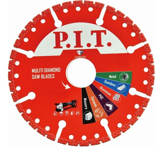 Изображение товара Диск алмазный сегментный по металлу 125x22.2x2.2 мм P.I.T. ACTW11-0125