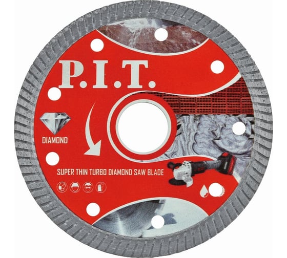 Изображение товара Диск алмазный отрезной, сверхтонкий, 180x22.2x1.6 мм Turbo P.I.T. ACTW03-T180A