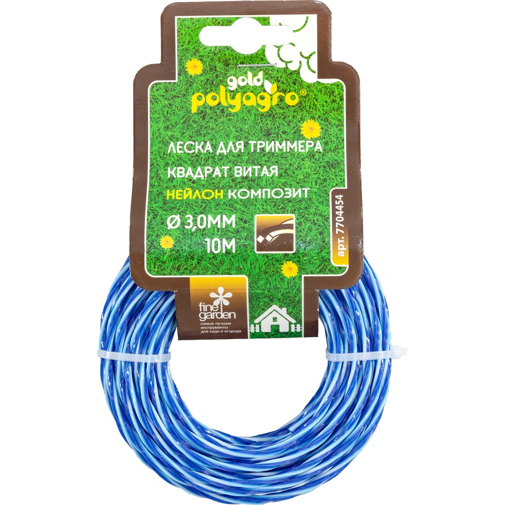 Изображение товара Леска POLYAGRO Gold квадрат витая композит 3,0ммx10м