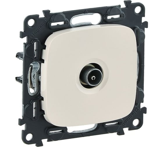 Изображение товара Розетка ТВ Legrand Valena ALLURE оконечная, 10дБ, 0-862 МГц, с лицевой панелью, слоновая кость 753860