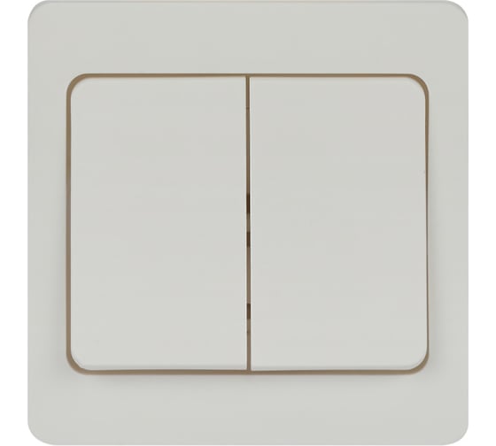 Изображение товара Выключатель Intro 710401 Style двойной, 10А, 250В, IP20, СУ, белый Б0060617