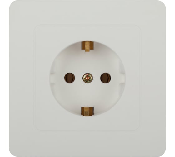 Изображение товара Розетка Intro 720201 Style с заземлением, 2PE, Schuko, 16А, 250В, IP20, СУ, белый Б0060619