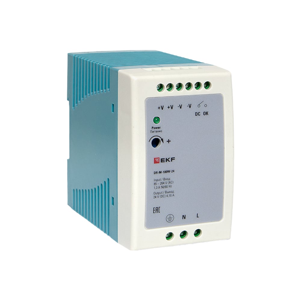 Блоки питания и драйверы  Все инструменты Блок питания EKF DR-M-100W-24