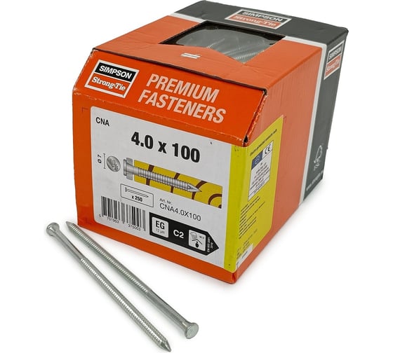 Изображение товара Гвоздь для перфорации Simpson CNA 4х100 мм, цинк, 250 шт. CNA4.0X100