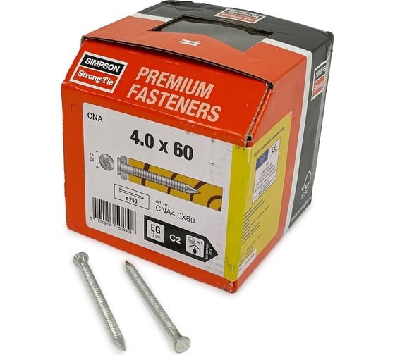 Изображение товара Гвоздь для перфорации Simpson CNA 4x60 мм, цинк, 250 шт. CNA4.0X60