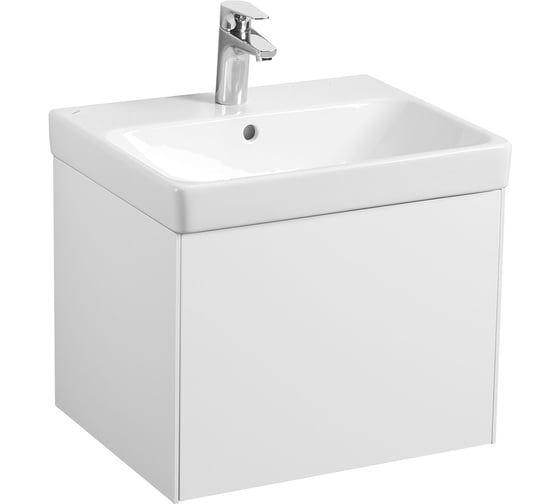 Изображение товара Тумба AQUATON Асти 55 белый матовый/белый глянец БЕЗ УМЫВАЛЬНИКА Адриана-55 00084748 1A263101AX2B0