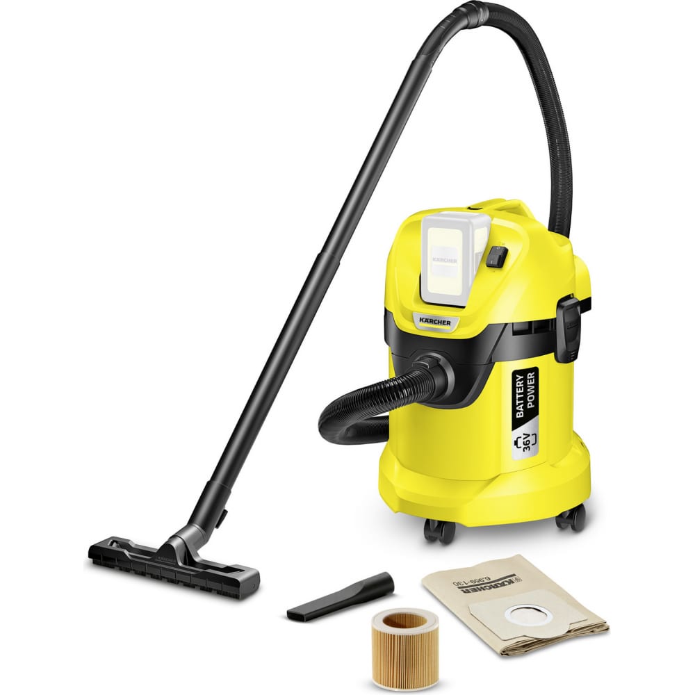 фото Хозяйственный пылесос karcher wd 3 battery 1.629-910