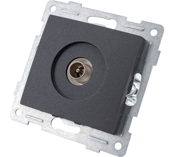 Изображение товара Механизм антенной розетки GUSI ELECTRIC Bravo одинарной, СУ, графит С10А1-010