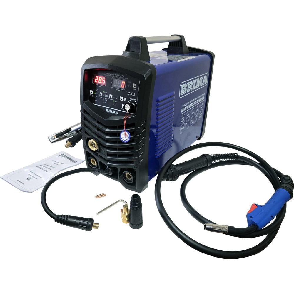Изображение товара Профессиональный полуавтомат Brima MIG/MMA-230 DIGITAL 220 В сварочный аппарат