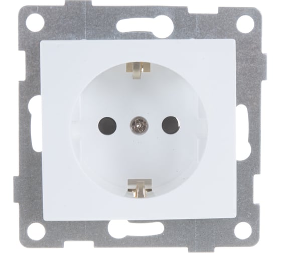Изображение товара Розетка GUSI ELECTRIC Bravo 1-ой с/з с з/ш, СУ, 16А, 250В, белый С10Р4-001