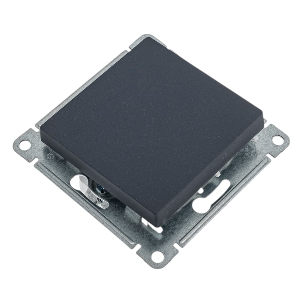 Изображение товара 1-клавишный переключатель Systeme Electric Atlasdesign базальт сх.6, 10ах, механизм ATN001461