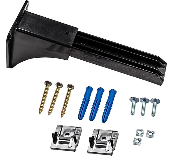 Изображение товара Пластиковый кронштейн Эскар 16-18 см, черный, 1 комплект, арт. 240446