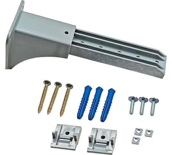 Изображение товара Пластиковый кронштейн Эскар 16-18 см, серый, 1 комплект, арт. 240447