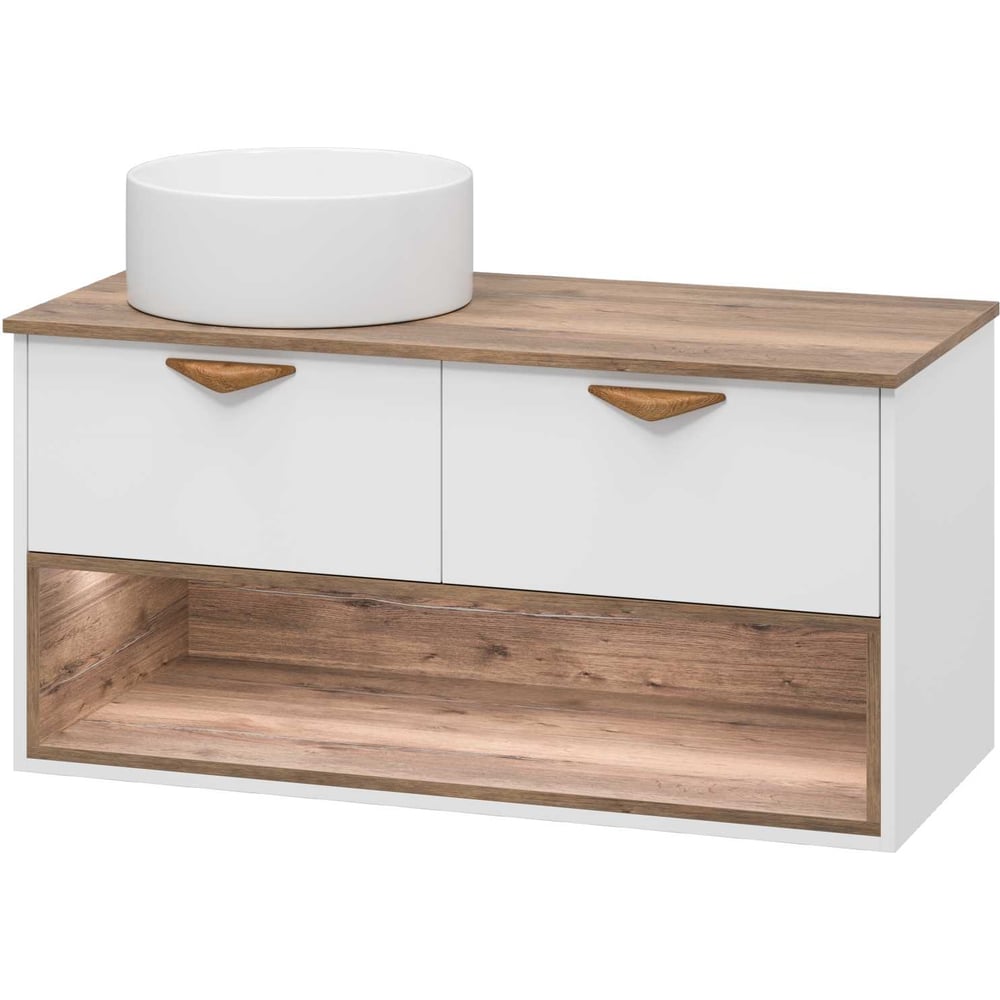 Изображение товара Подвесная тумба Brevita Bergen 105 с подсветкой, белая, современный стиль