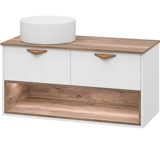 Изображение товара Подвесная тумба Brevita Bergen 105 с подсветкой, белая BER-07105-19-01-2Я